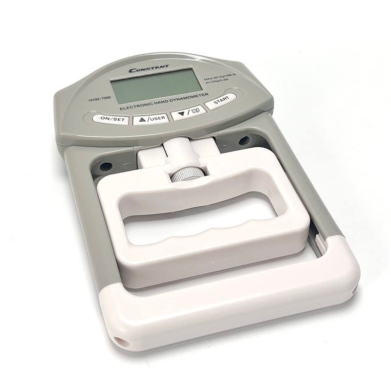 Constant 200 Lbs 90 Kgs Digital Hand Dynamometer Grip Strength Measurement Meter Auto Capturing Hand Grip Power (Grey) - Image 2